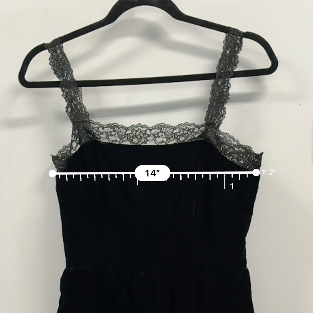 Albert Capraro Saks Fifth Avenue Black Lace Trim Dress - Picture 3 of 6